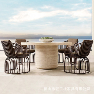 Outdoor Sofa Rattan Modern Courtyard Villa Garden Outdoor Balcony Waterproof Sunscreen Leisure Rattan Chair Combination