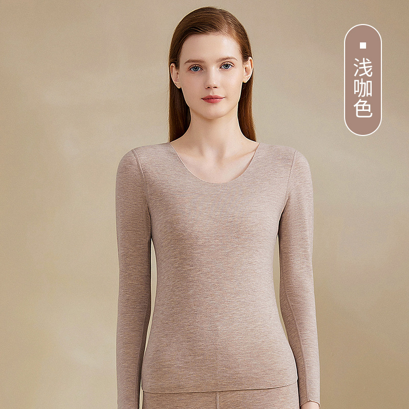 A級デロンカシミヤシルク蓄熱シームレス保温下着セット カップル向け 秋冬10A抗菌秋服秋パンツ