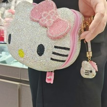新设计超萌女生卡通哈喽kitty钻包可爱时尚holle猫手工镶钻手提包