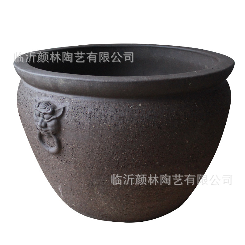 Arena púrpura gran maceta de agua jardín gran maceta ventilada maceta de cerámica gran maceta de gran calibre maceta de cerámica de tierra