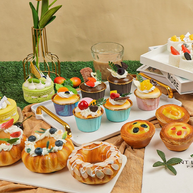 仿真面包假蛋糕摄影道具模型儿童玩具挂件捏捏乐水果甜品烘焙野餐