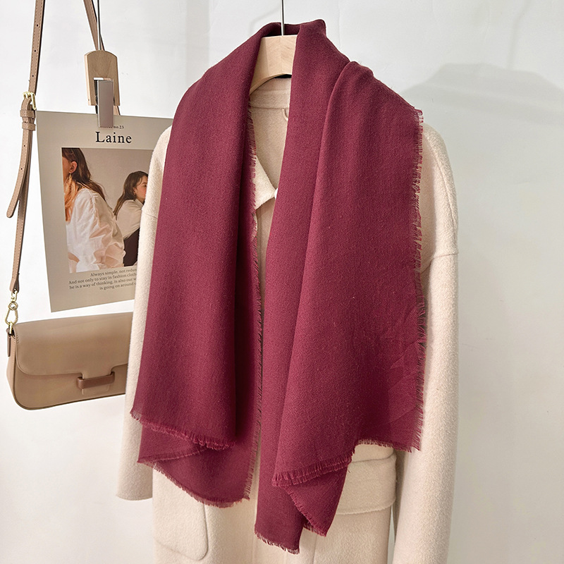 Artístico simple toallas de gaze exterior protector solar elegante chal coreano damas de color sólido cuadrado corto bordado bufandas temperament