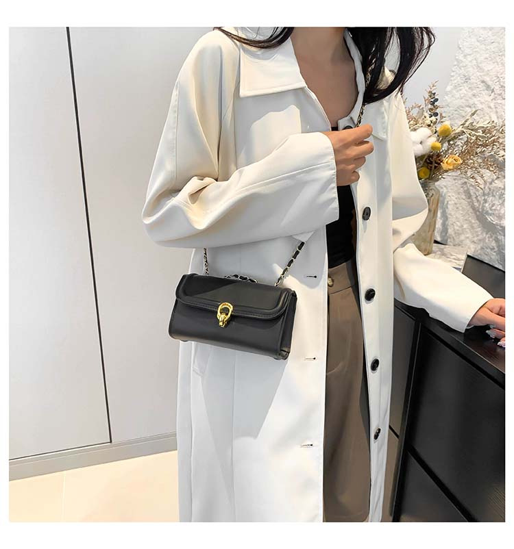 Cataramă cu lanț, ocazional, crossbody cu umăr, personalitate, culoare solidă, simplu 2024, frumos, pătrat mic, pentru femei_voghion.com