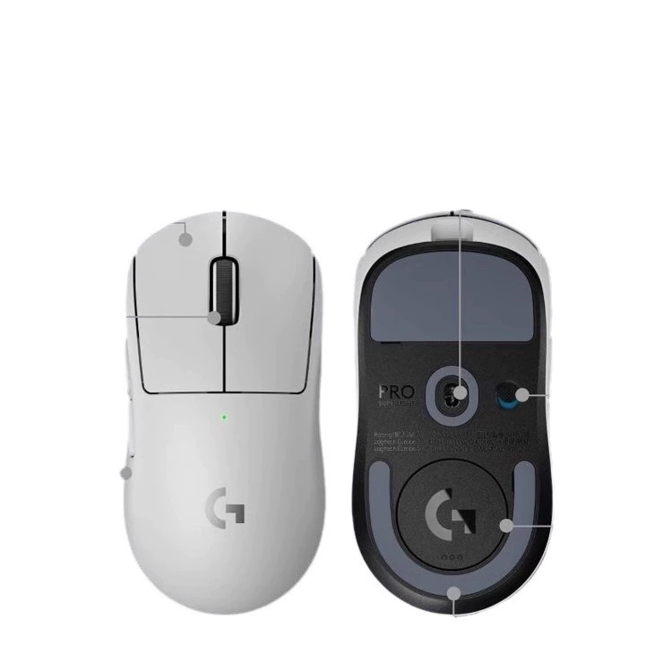 Logitech, подлинная игровая пурпурно-белая беспроводная мышь