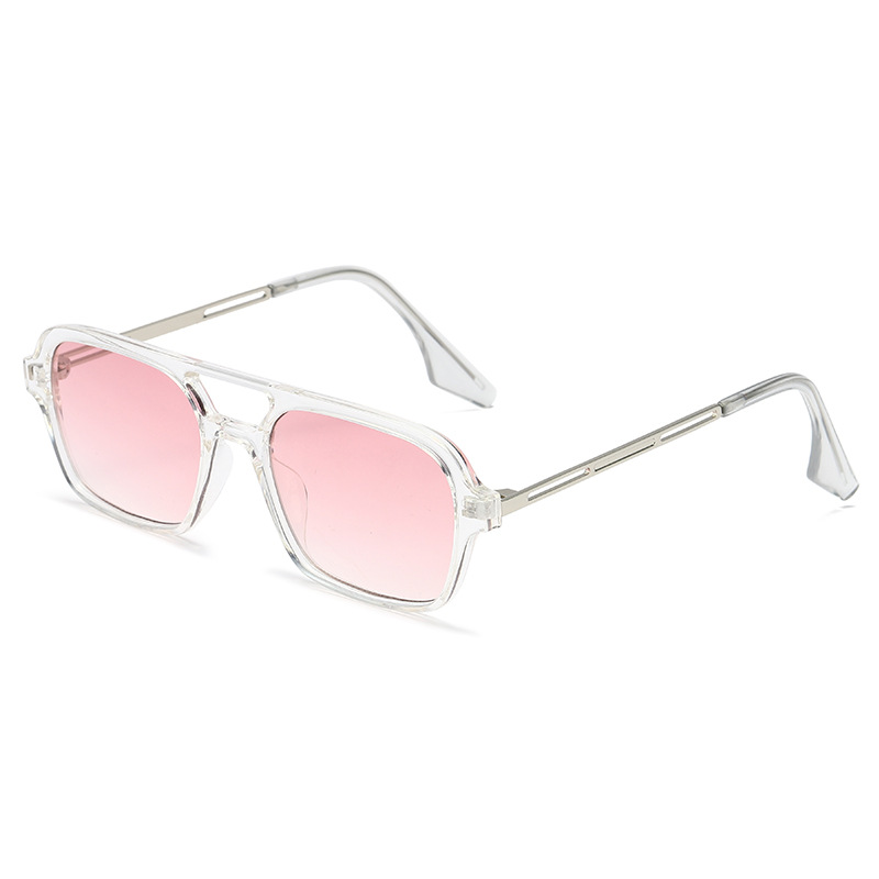 2021 nueva moda estilo coreano doble haz gafas de sol personalidad ahueca hacia fuera moda gafas de sol de hombres y mujeres gafas de sol 334