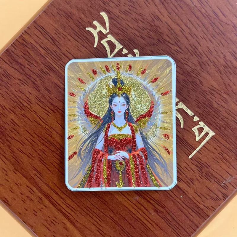 藏式彩金唐卡画芯厂家批发挂坠卡芯药师半手绘洒金图案可选唐卡芯|undefined