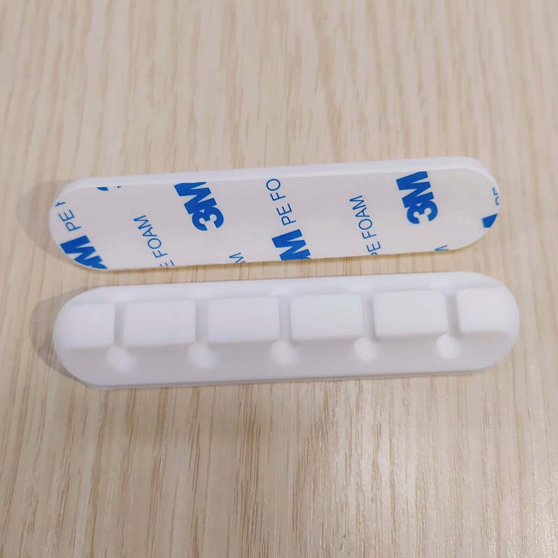 Simple Style Solid Color Data Cable Organizer Charging Cable Multi-Purpose Organizer Stickable Mouse Clamp Solver