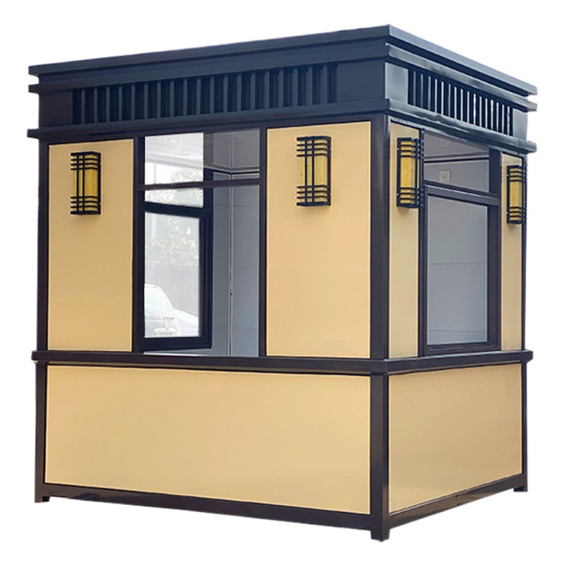 Cabina de pintura de piedra móvil estructura de acero cabina de seguridad sala de guardia sala de servicio Comunidad nuevo chino antiguo guardia habitación