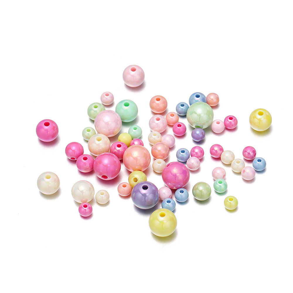 1 Set Diameter 10mm Diameter 6 Mm Diameter 8mm Hole 1~1.9mm Hole 2~2.9mm Arylic Round Polished Beads display picture 18