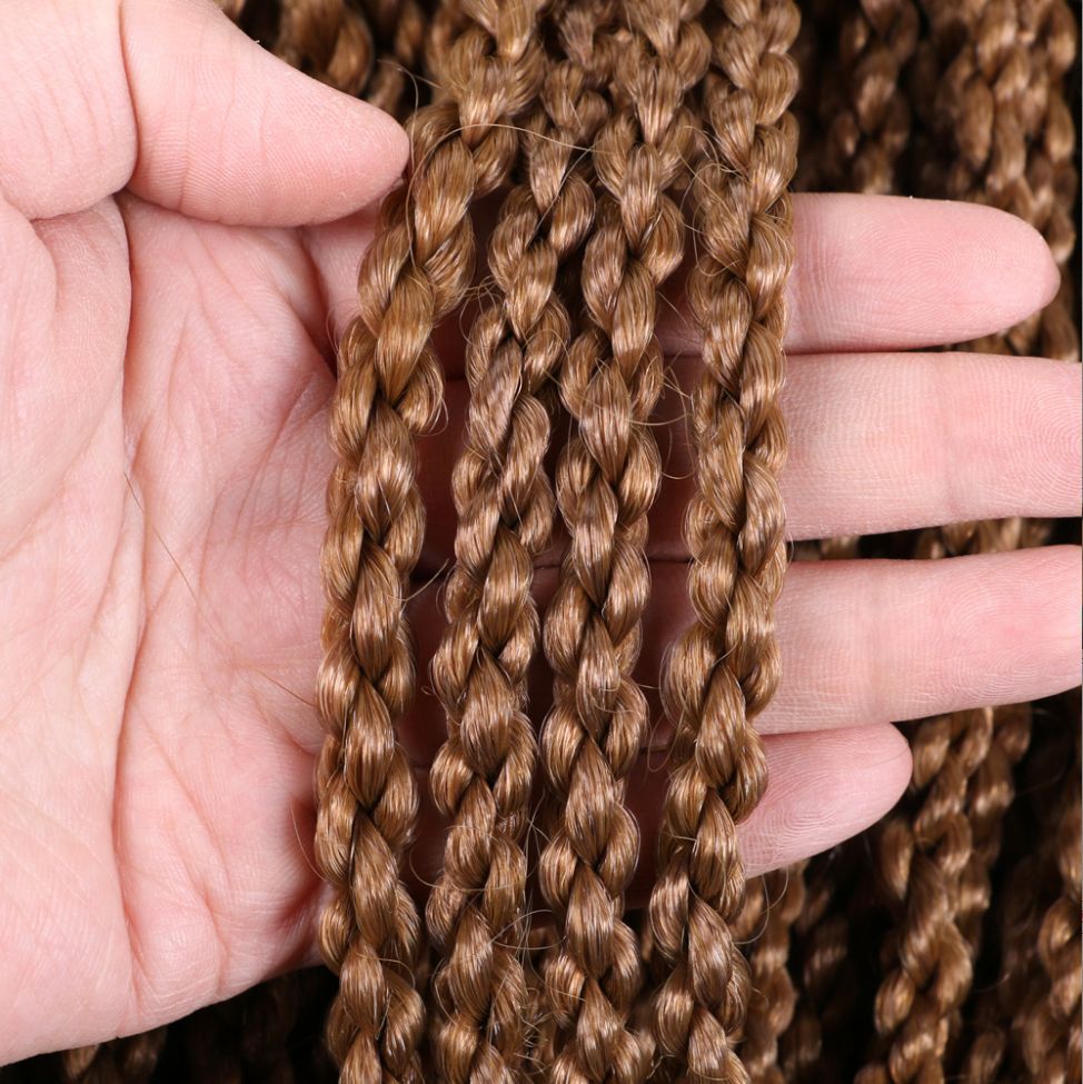 Trenza sucia africana, extensión de cabello, peluca trenza de cuatro hilos 3D Cubic Twist Crochet Braids trenzas de fibra química