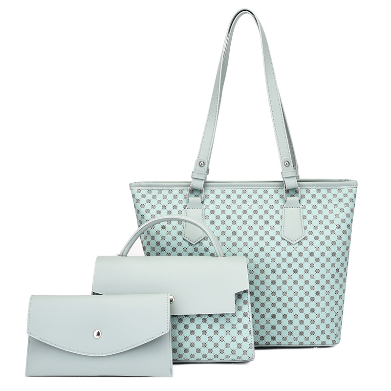 2023 Nuova moda coreana Borsa per madre con copertura in tre pezzi di grande capacità Borsa monospalla da donna semplice e versatile_voghion.com