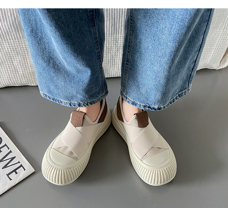 2024 Printemps/Été Nouvelles chaussures blanches à grosse tête avec semelle Matsuke, chaussures de planche polyvalentes pour étudiants, sports et loisirs, style Instagram_voghion.com