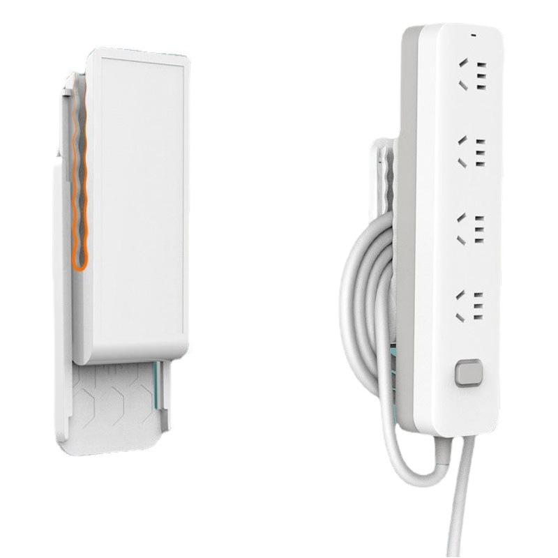 Fila enchufe titular Punch-libre de pared sin fisuras enchufe de la placa de enchufe de alambre de almacenamiento universal de cable fijo organizador