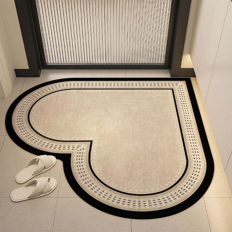 Simple and Heart-Shaped Soft Diatomaceous Earth Floor Mat, Quick-Drying and Easy to Maintain, Bathroom Door Mat, Household Bathroom Non-Slip Mat, Water-Absorbing Mat Simple and Heart-Shaped Soft Diatomaceous Earth Floor Mat, Quick-Drying and Easy to Maintain, Bathroom Door Mat, Household Bathroom Non-Slip Mat, Water-Absorbing Mat