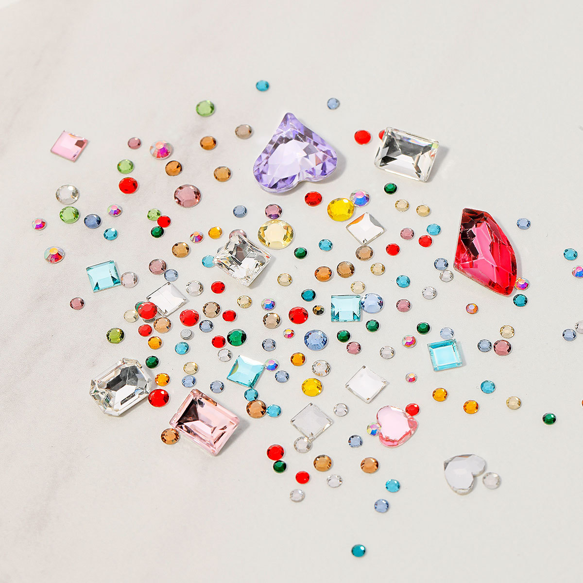 Internet celebrity monkey same style nail art gem diamond jewelry texture crystal diamond multi-cut axe pointed bottom diamond nail sticker