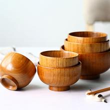【企业专供】木碗日式汤面木质餐具儿童饭碗加厚防烫家用汤碗整木