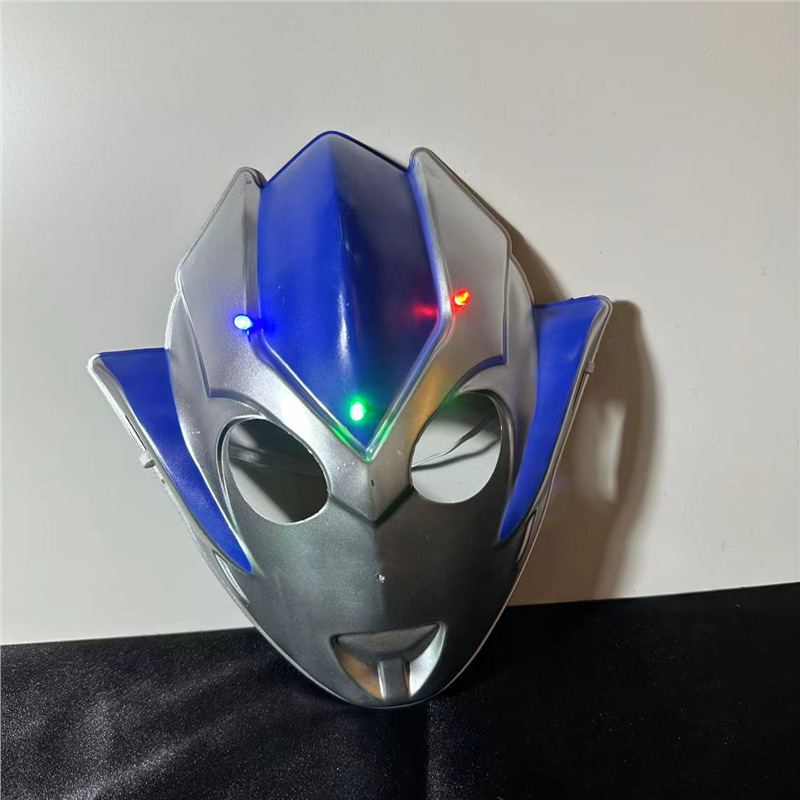 Niños Grigor luminoso máscara de dibujos animados chico flash espada transformación varilla retráctil parque mercado nocturno puesto