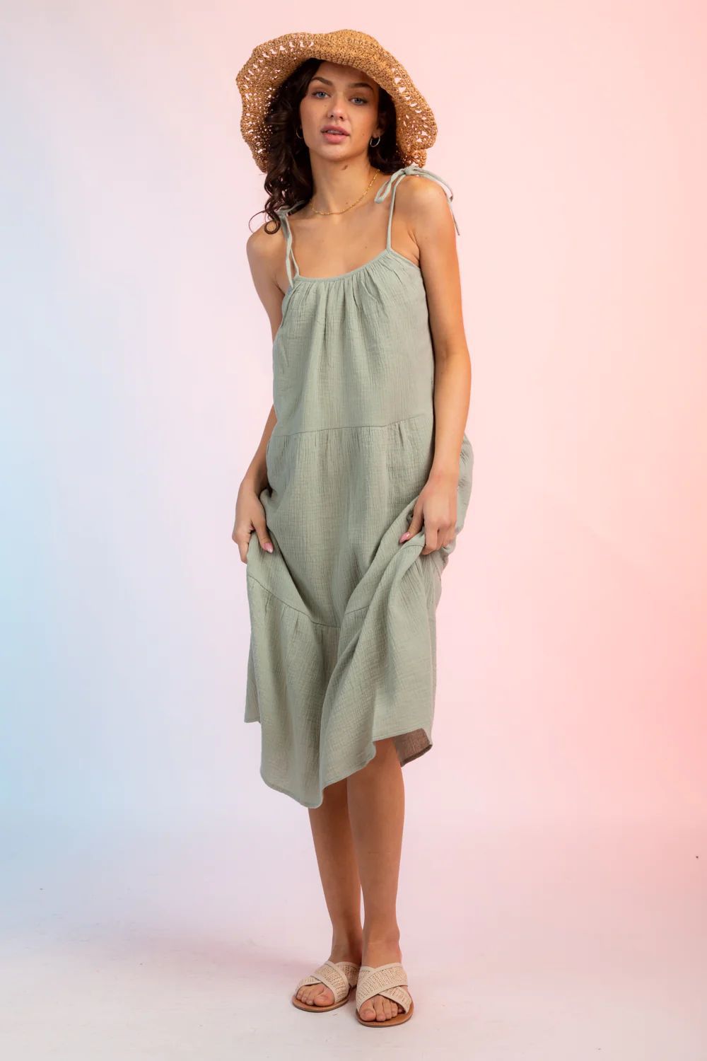 Venta Al Por Mayor Mujeres Estilo Simple Color Sólido Fiesta A Diario Correa Sin Mangas Vestido De Tirantes display picture 11