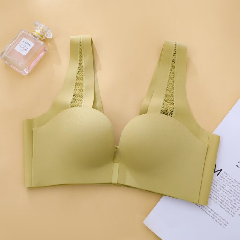 ワンピースシームレス下着女性用夏用小胸プッシュアップノンワイヤースリーピングバスト調整ブラジャー2025|undefined