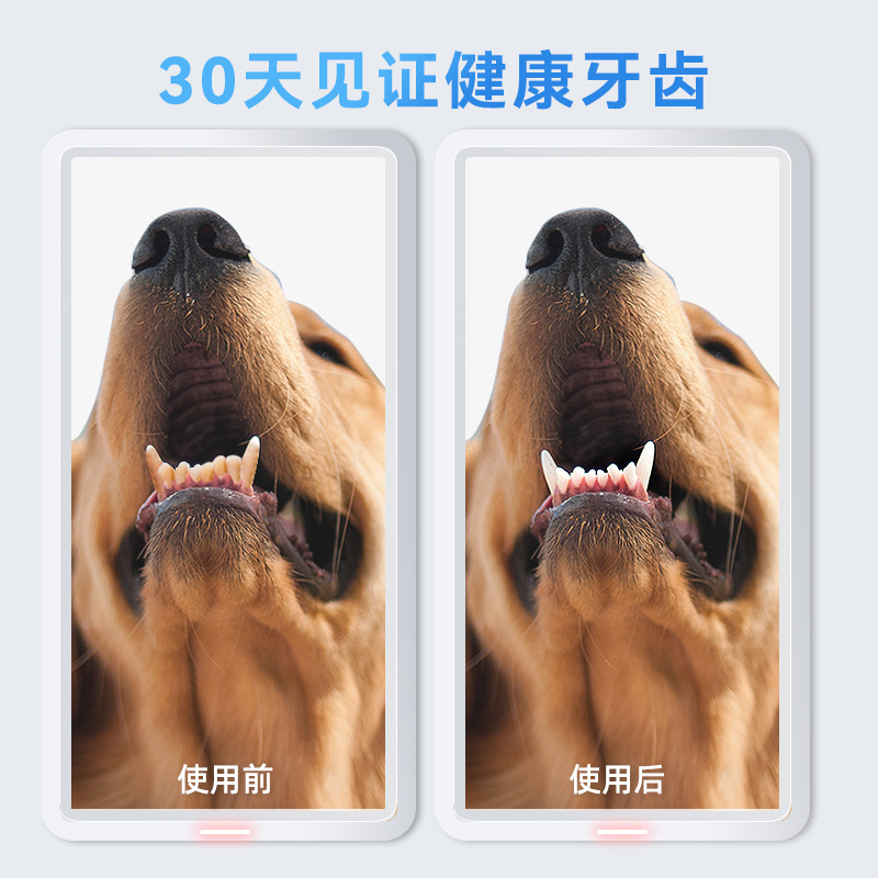 Toallitas de limpieza de dientes de mascota Limpieza de dientes dobles Cubierta de dedo Gato Oral Dientes de perro Limpieza de aliento fresco Suministros de limpieza