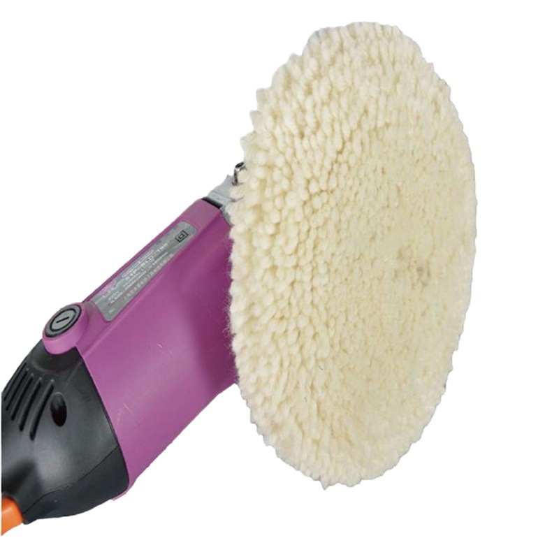 Bola de pulido de lana de 5 pulgadas coche Belleza rueda de lana de un solo lado autoadhesiva volver a cortar la cera Disco de pulido de lana de 7 pulgadas