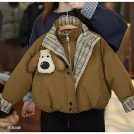 2025棉服秋冬新款童装加厚棉衣儿童中性韩版外套男童女童时尚