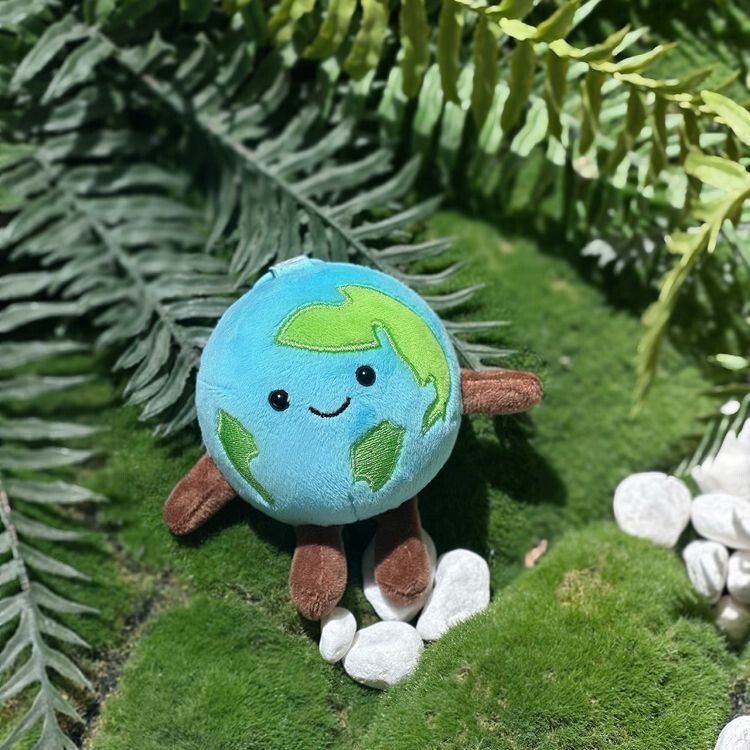 地球超新鲜刘宇宁一个地球毛绒公仔挂件环保小蓝星玩偶钥匙扣挂饰|undefined
