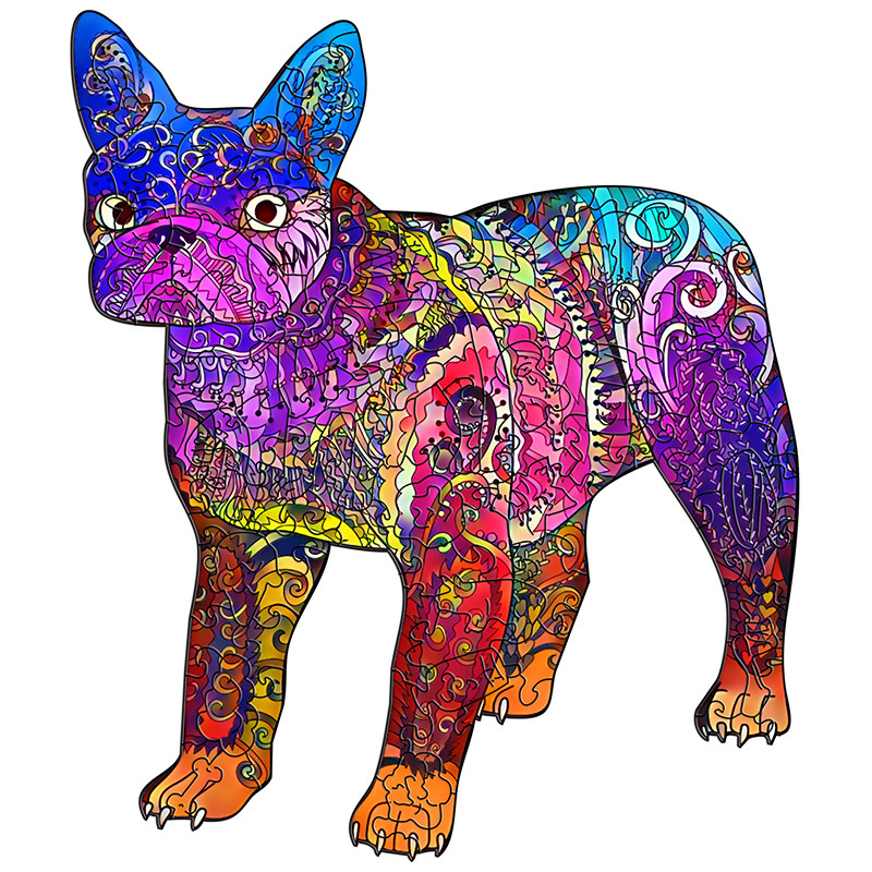 Especial en forma de rompecabezas de madera León búho Lobo Tyrannosaurus animal transfronterizo rompecabezas irregular bloques de construcción de los niños de juguete