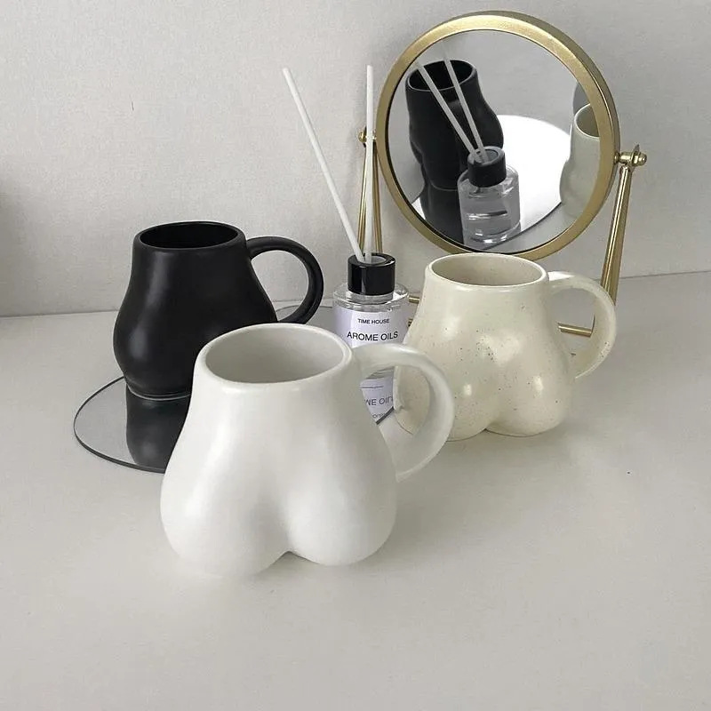 Insお尻カップ創意豊尻カップ純色陶磁器マグカップコーヒーカップ|undefined