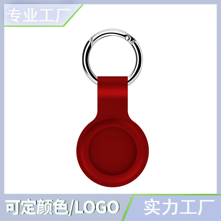 Base AirTag Tracker Cover Silicone líquido impermeable para mascotas a prueba de pérdida de manzanas