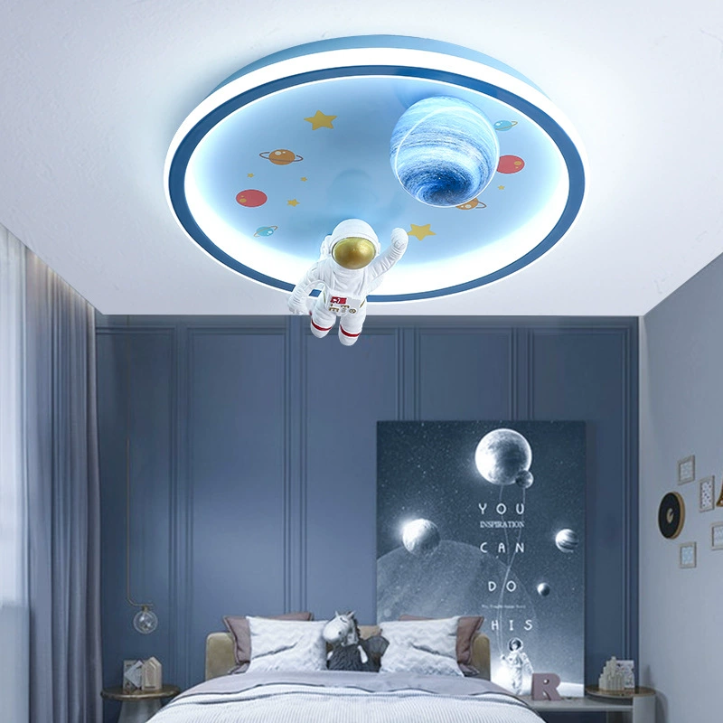 Astronaut, ceiling light for children's room, modern fashionable cartoon round space creative lights for boys for bedroom