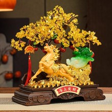 玉白菜发米树摆件招米店铺收银台装饰品乔迁开业礼物马上发财摆件