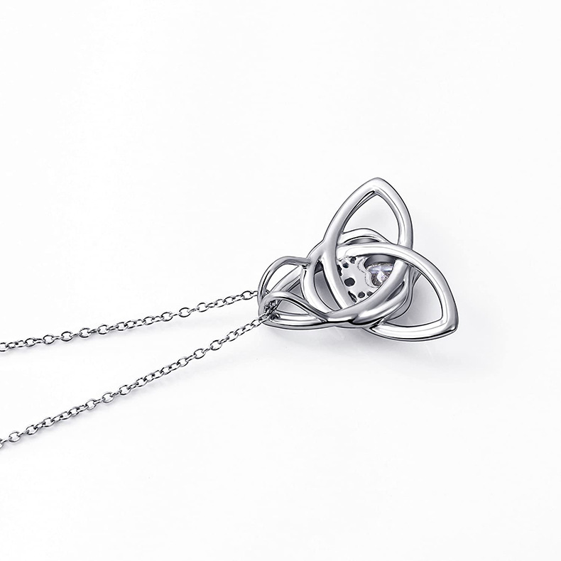 6g Weight Pendant Jewelry Making Type 925 sterling silver Chain Material 925 Sterling Silver Celtic Knot Heart Shape