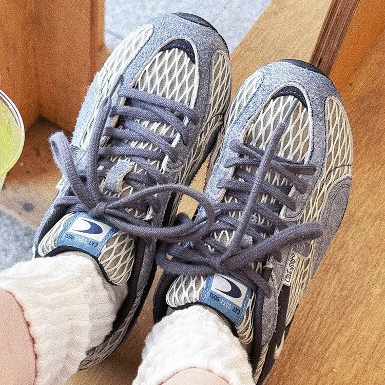 [Serie de redes de pesca] gato y sofá/zapatos de red de pesca malla gruesa transpirable zapatos de suela fina zapatos deportivos lavados retro