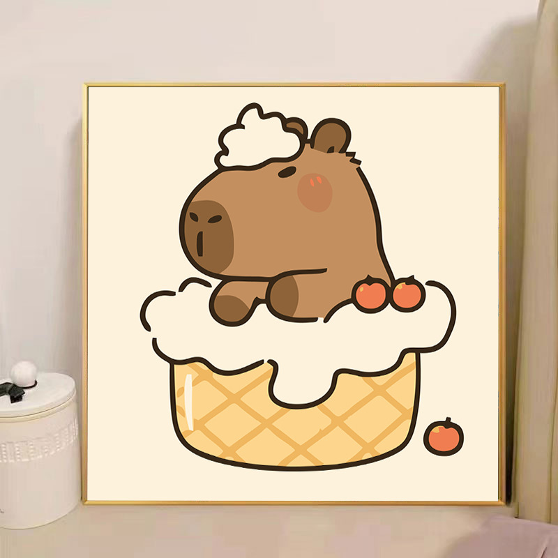 漫画 Q バージョンエッグマンパーティーシリーズ DIY デジタル油絵子供の手作り着色油絵装飾品卸売|undefined