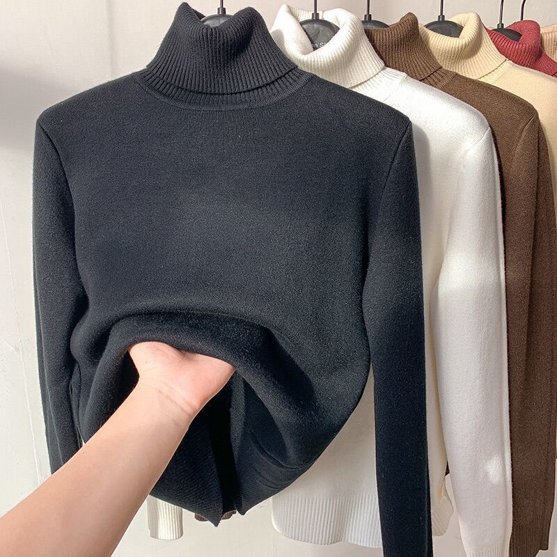 アマゾンの国境を越えた対外貿易は一体のベルベットのセーターを厚くして、女性の冬の保温上着の高襟のシャツの女性の秋冬の下着を着ます|undefined