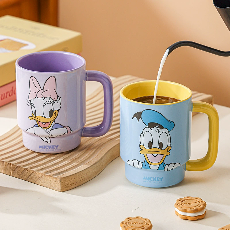 Керамическая чашка Disney Leyou Yirun Cup 2025 Новая детская домашняя кружка набор для семьи из четырех человек