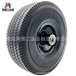 Factory Customized 10-Inch 4.10/3.50-4Pu Foam Wheel Solid Tire Anti-Puncture Air Compressor Lawn Mower Wheel