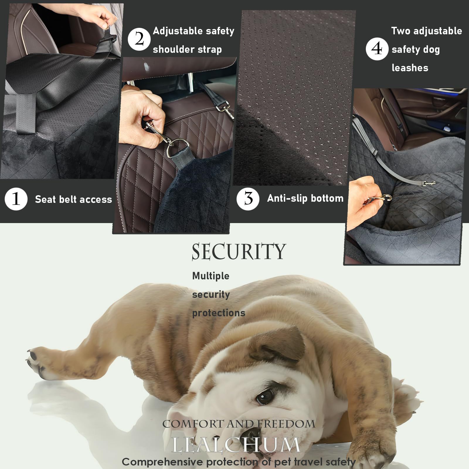 Asiento de seguridad de viaje para automóviles domésticos con base antideslizante, suave, cómoda y transpirable image 4