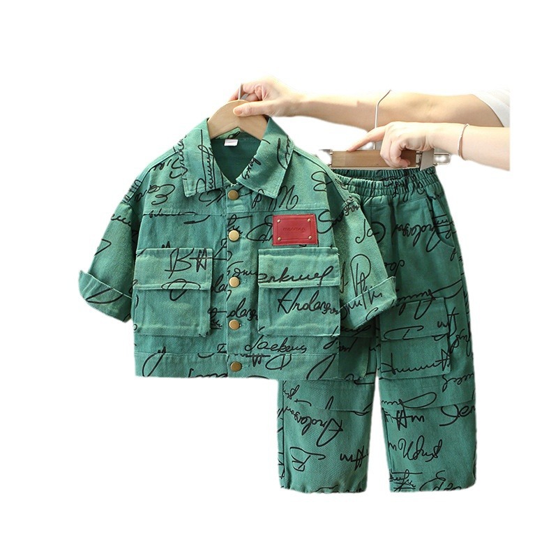 6122 Traje de herramientas de primavera y otoño para niños, ropa de primavera para niños, moda para niños, estilo occidental, primavera guapa y guapa