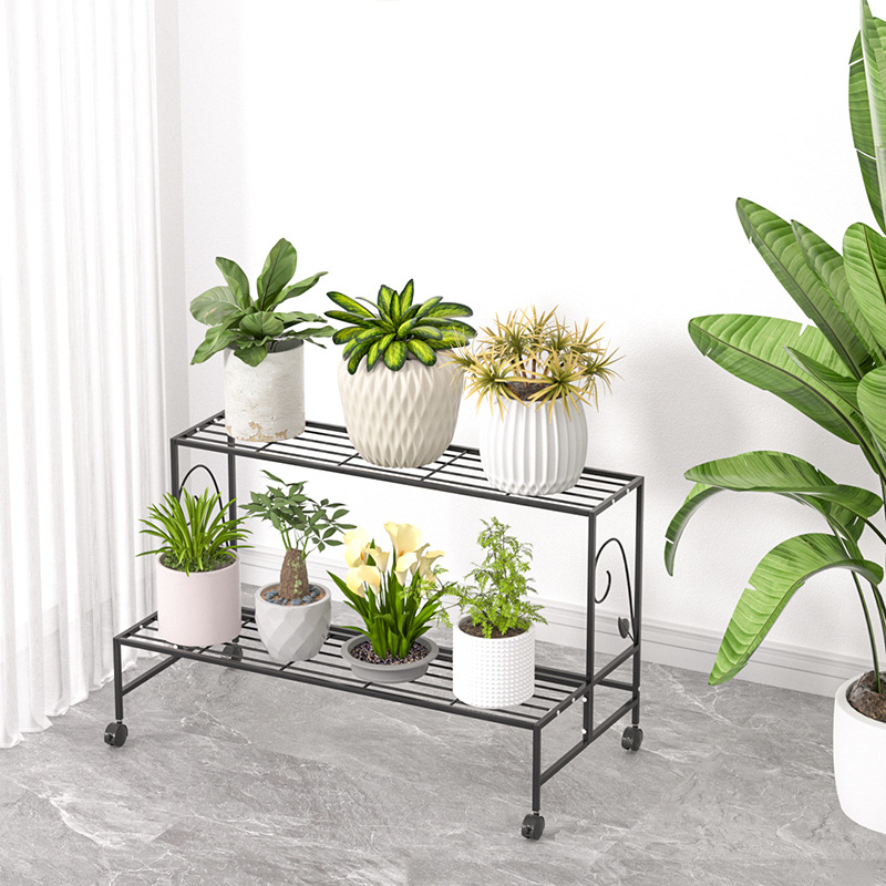 多層鉄段付きフラワーラック収納ラックバルコニーリビングルーム屋内床置き新しい多肉植物植木鉢フラワーラック