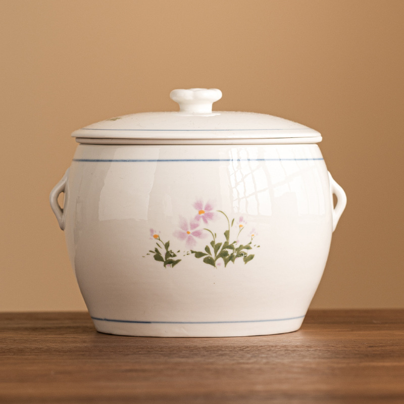 Minnan Spill Soup Stew Pot for Stew in Water Household Soup Pot with Holes in Inner Pot Ceramic Large Soup Pot Dripping Juice Small Stew Pot