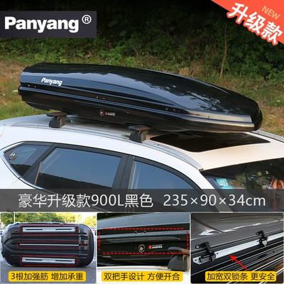 Roof box, Box Universal Ultra-Thin Suitcase - no-need-to-drill-holes-luxury-upgraded-model-900l-black-double-opening-high-speed-silent-special-crossbar