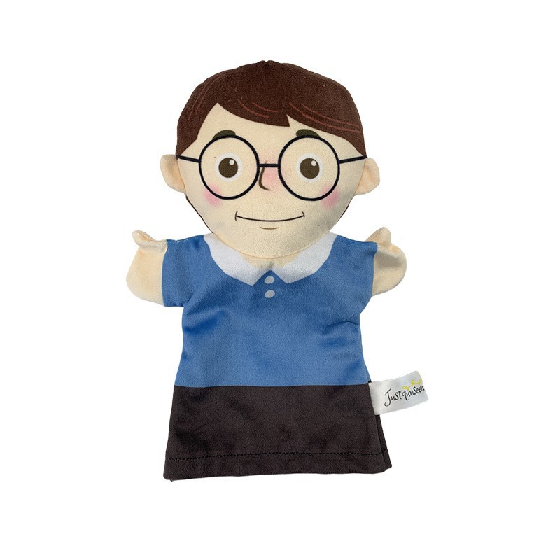 Nueva familia títere de peluche de juguete creativo kindergarten boca abierta Linda muñeca niños juego de rol muñeca