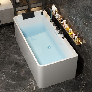 Seamless Integrated Surfing Massage Colorful Light Bubble Household Small Apartment Thickened and Deepened Acrylic Intelligent Thermostatic Bathtub