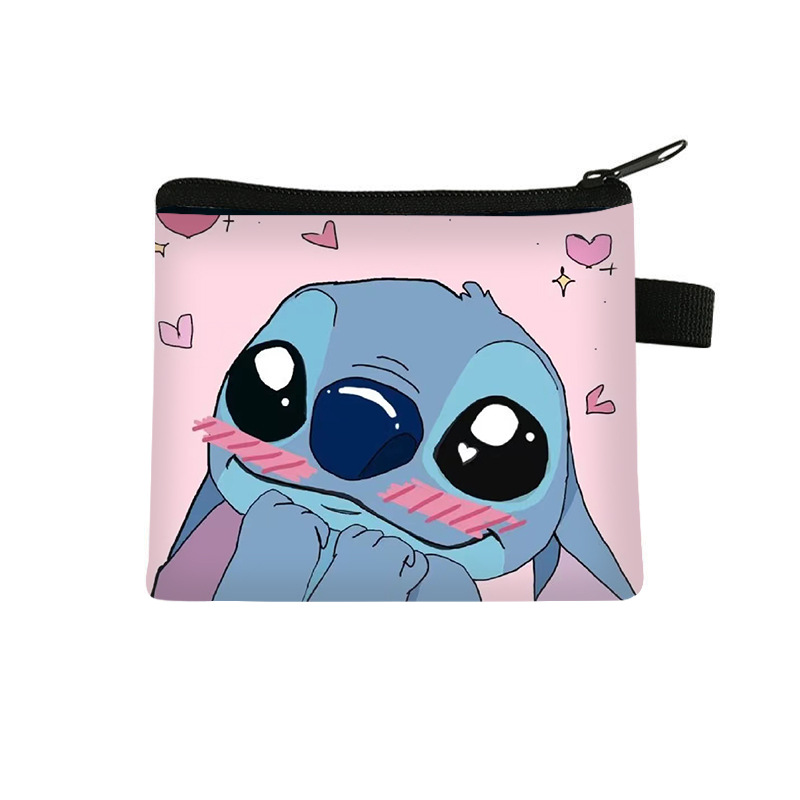 Monedero Infantil de Stitch, Popular en 2025, para Monedas, Llaves, Audífonos, Cartera de Poliéster con Dibujos Animados, Venta al Por Mayor