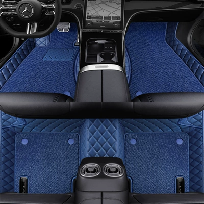 Ayaqaltılar (Kovriklər), Glc300L Class Special Leather - blue-shu-fiber-double-layered-foot-mats