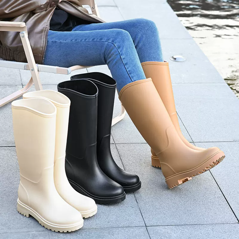 高筒雨鞋女款成人时尚网红新款雨靴日系长筒水鞋防滑防水耐磨胶鞋