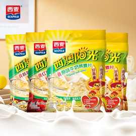 西麦高钙牛奶燕麦片原味红枣核桃560g袋装营养冲饮早餐食品速食