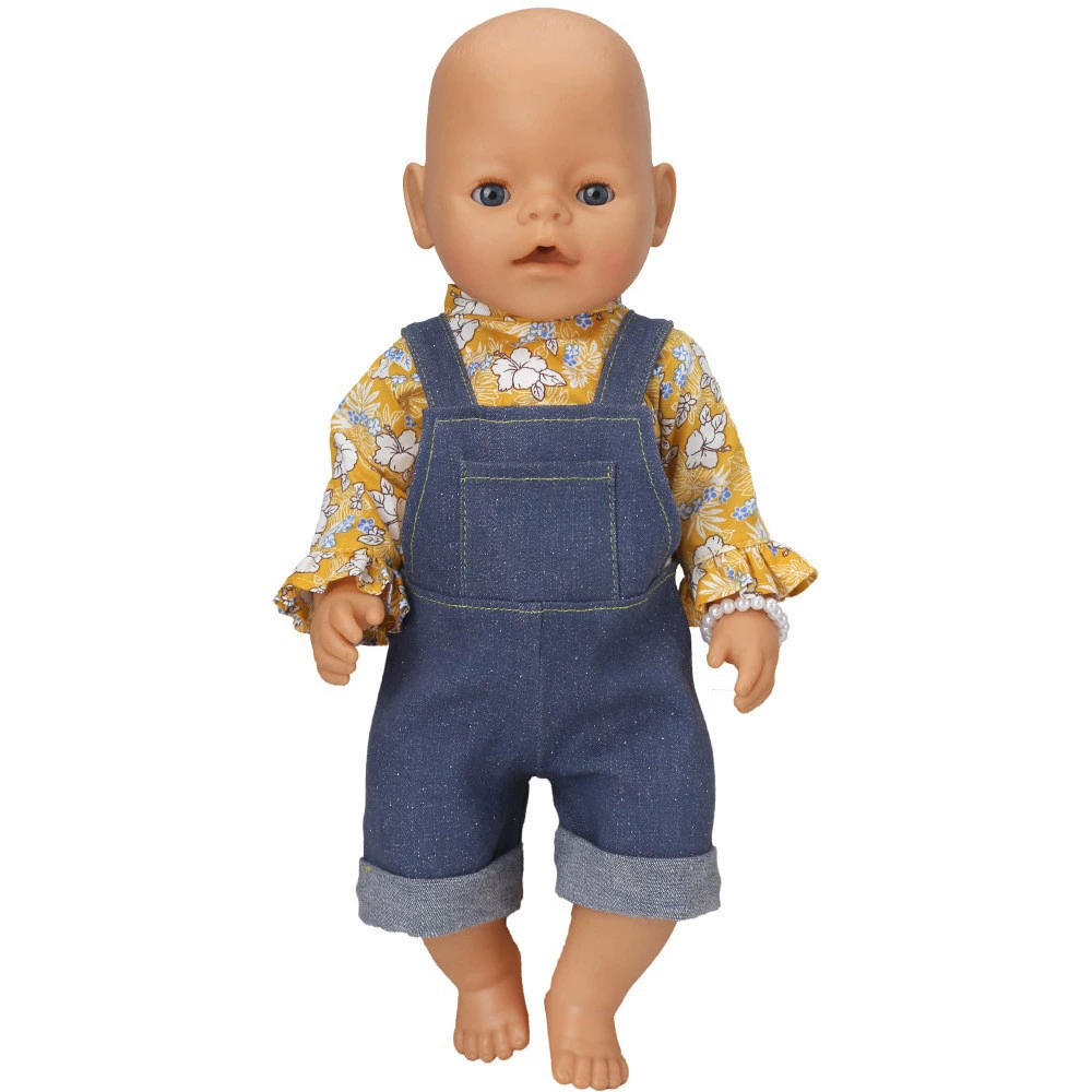 Реалистичная кукла-девочка,Overall, браслет, 35 см, 40 см, детская одежда, 18 дюймов, США